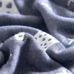 JC HOME Blue & White Summer 350 GSM Double Bed Blanket image 2