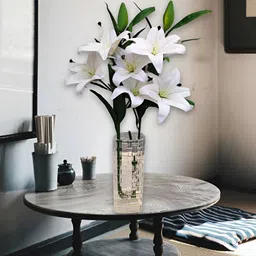 ARTSY White Lily Artificial Flower image 4