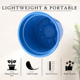 Kuber Industries Pack Of 24 Blue & Black Planters image 4