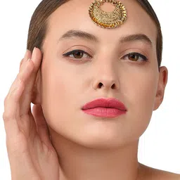 Zaveri Pearls Set of 4 Gold-Plated Stone Studded Maang Tikkas image 4