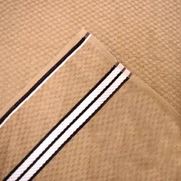 Athom Trendz Beige & White Textured Organic Cotton Super Soft Bath Towel image 4