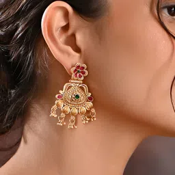 Fida Gold-Plated Classic Drop Earrings image 3