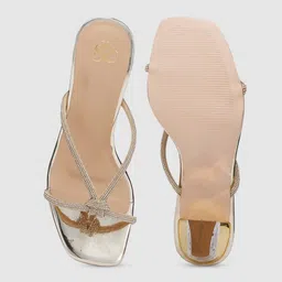 Sole To Soul Embellished Square Toe Party Block Heels image 2