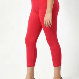 BAESD Girls Pack Of 4 Skinny Fit High-Rise Cotton Lycra Capris image 2