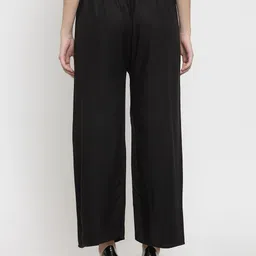 Clora Creation Women Black & Khaki 2 Knitted Palazzos image 3