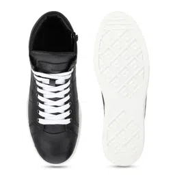 Saint G Men Black Leather Lace-Ups Sneakers image 3