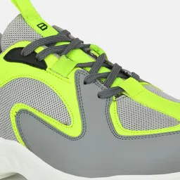 Big Fox Men Grey Textured Sneakers image 5