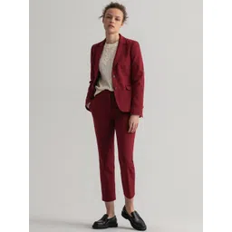 GANT Women Red Solid Regular Trousers image 2
