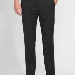 Arrow Men Checked Mid-Rise Patterned Dobby Formal Trousers image 5