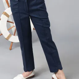 One Friday Girls Pure Cotton Trousers With Front Pockets image 3