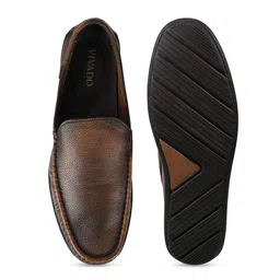 WALKWAY by Metro Men Brown Leather Loafers image 4