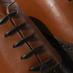 Rapawalk Tan & Brown Handcrafted Standard Width Leather Oxfords image 2