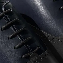 Rapawalk Blue & Grey Handcrafted Standard Width Leather Oxfords image 2