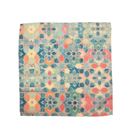 The Tie Hub Men Printed Silk Cotton Pocket Square image 2