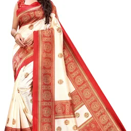 fabwomen Applique Mysore Silk Blend Saree-picture-28