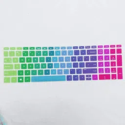 Vinayakart Keyboard Protector Silicone Skin Cover for HP 15 Thin & Light 15.6-inch Laptop Laptop Rainbow Computer Laptop Keyboard Skin image 2