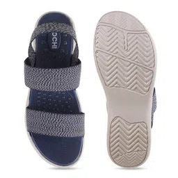 Mochi Blue Woven Design Flatform Sandals image 2