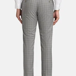 Blackberrys Men B-95 Low-Rise Checked Easy Wash Formal Trouser image 4