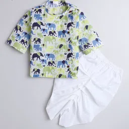 Polka Tots Infants Kids Ethnic Motifs Printed Angrakha Kurta with Dhoti Pants image 5