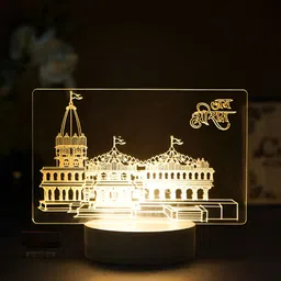 eCraftIndia White Shri Ram Mandir Ayodhya Temple Showpiece image 4