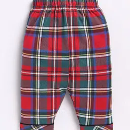 Clt.s Kids Checked Printed Pure Cotton Night suit image 4