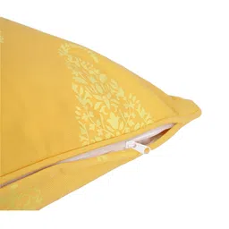 Aura Yellow 2Pcs Ethnic Motifs Cotton Square Cushion Covers image 4