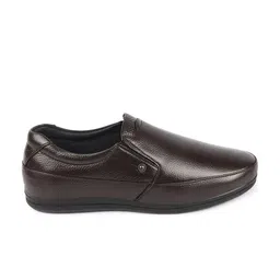 FAUSTO Men Textured Formal Genuine Leather Slip-On Shoes image 3