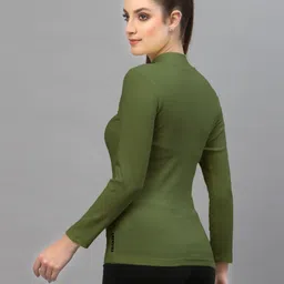 Friskers Pack of 2 High Neck Ribbed Cotton Fitted Tops image 4