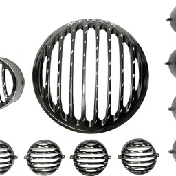 dhe best Metal Front Rear Grill/Cover Indicator Cup/Head Light cover Meteor 350 CNC Headlight Frame Support-picture-10