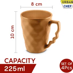 urban chef PRISM Ceramic Handcrafted Shine Matte- Microwave Safe Coffee / Milk with Handle Ideal Best For Self Use Or Gift for Friends, Anniversary, Birthday Ceramic Coffee Mug image 3