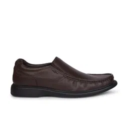 Bata Men Textured Round Toe Leather Formal Slip-On Shoes image 5