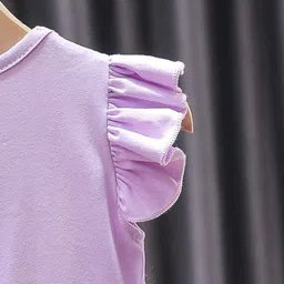 YK Flutter Sleeve Fit & Flare Dress image 5