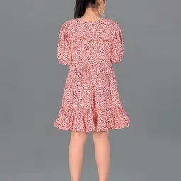 BAESD Floral Print Crepe Fit & Flare Dress image 4