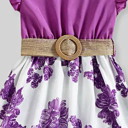 INCLUD Girls Floral Print Fit & Flare Dress image 2