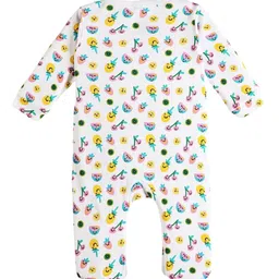 The Mom Store Pack Of 3 Infants Printed Pure Cotton Sleepsuits image 4