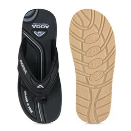 Adda Men Black Printed Thong Flip-Flops image 3