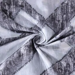 Arrabi Grey Geometric 300 TC Super King Bedsheet with 2 Pillow Covers image 2