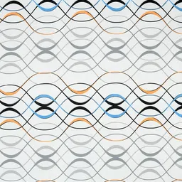 Aura White & Blue  Abstract 180 TC 2 Single Bedsheet with 2 Pillow Covers image 2