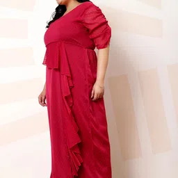 Athena Ample Plus Size Ruffled Maxi Casual Dress image 4