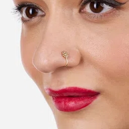 Zaveri Pearls Set Of 3 Cubic Zirconia Stone-Studded Clip On Nosepins image 4