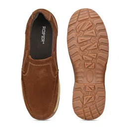 CARLO ROMANO Men Tan Suede Slip-On Sneakers image 3