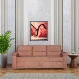 Richmond Sofa Cum Bed With Storage in Light Rust Colour-image-34