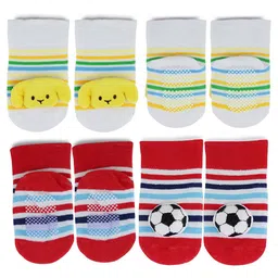 BAESD Infants Pack Of 2 Patterned Anti-Skid Above Ankle Length Socks image 2