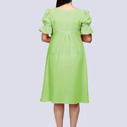 Mom For Sure by Ketki Dalal Lime Green Maternity Dress image 3