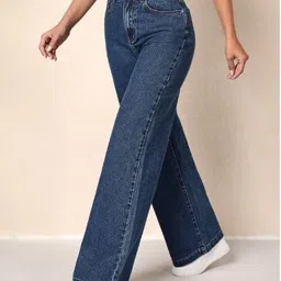 sitiz Women Flared Mid Rise Blue Jeans-picture-19