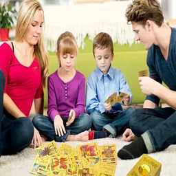 ADKD Kids 55 Pieces Foiled Pokemon Card Game image 2