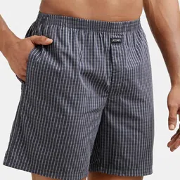 Jockey Pack Of 2 Checked Pure Cotton Boxers 1223-0205 image 4