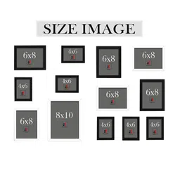 Art Street Black & White 13 Pieces Large Collage Wall Photo Frames image 4