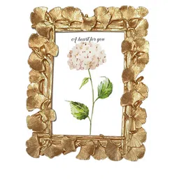 Art Street Gold-Toned Gingko Leaf Table Photo Frame image 4