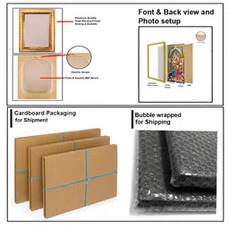 Hawai 24K Gold Plated Wooded Shiva Parvati Wall Photo Frame image 5